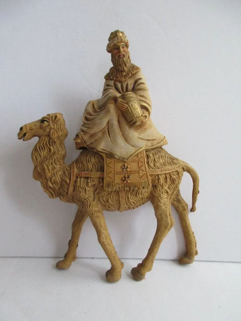 Fontanini Style Standing Camel With King Wiseman 7.5